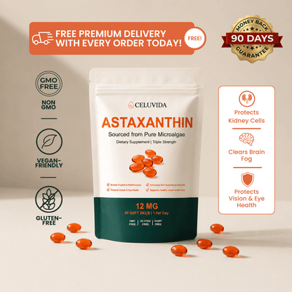 Celuvida Astaxanthin – Calms Oxidative Stress Naturally so You Feel Like Yourself Again