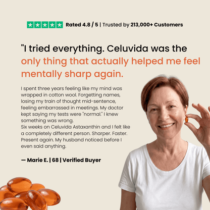 Celuvida Astaxanthin – Calms Oxidative Stress Naturally so You Feel Like Yourself Again