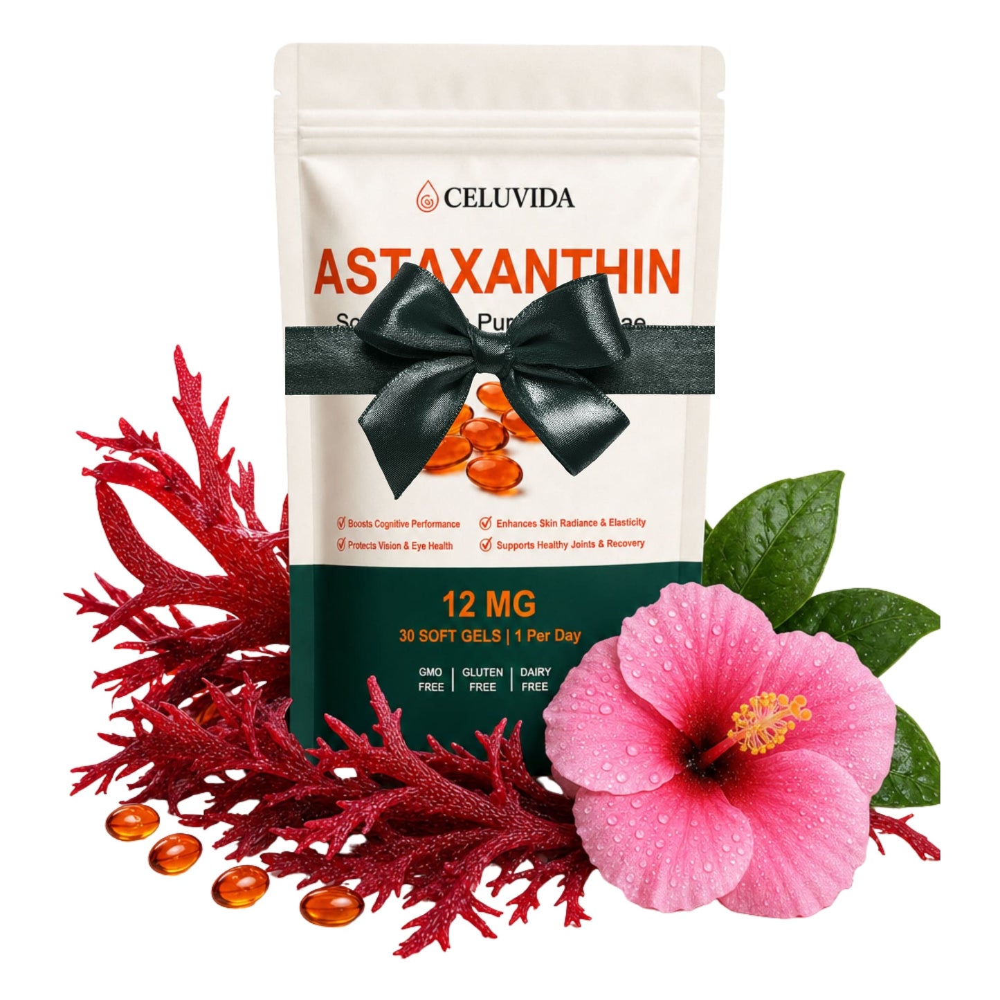 Celuvida Astaxanthin - 12mg Softgels [PS] FREE