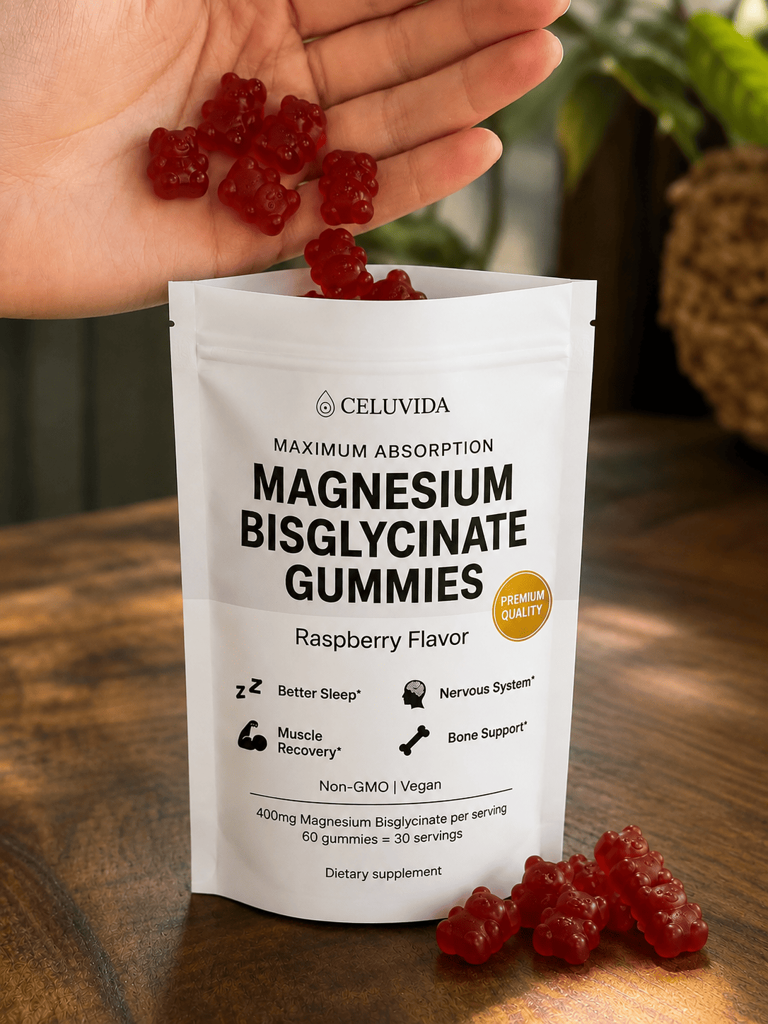 #1: Celuvida Magnesium Bisglycinate Gummies