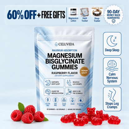 Pure Magnesium Bisglycinate Gummies — End the 3 AM Wake Ups. Sleep Through the Night