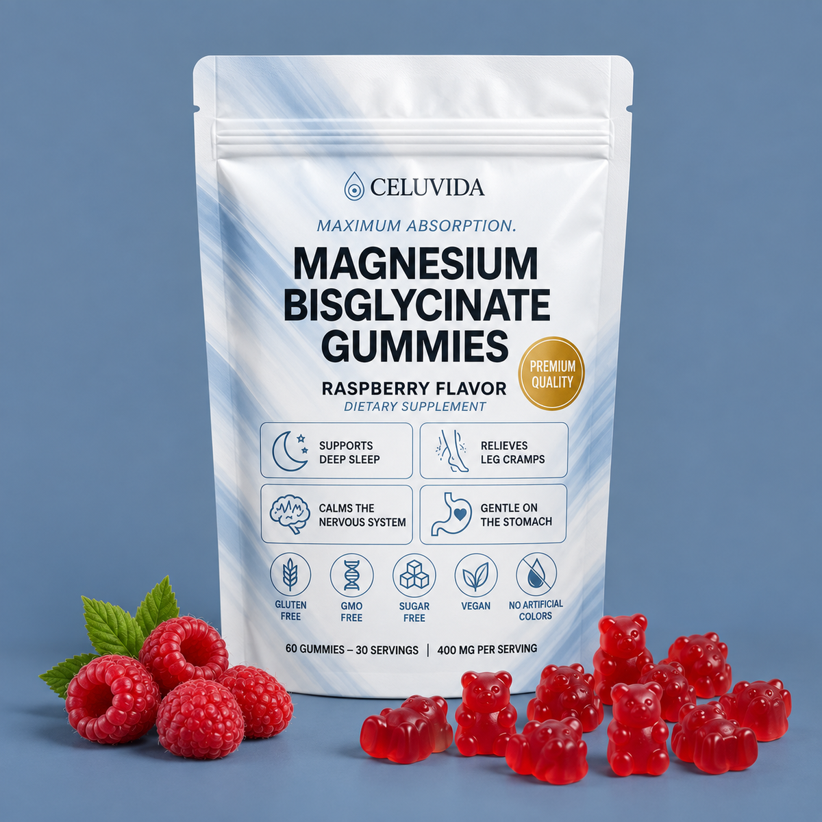 Pure Magnesium Bisglycinate Gummies — For Fibromyalgia Pain, Stiffness & Sleep