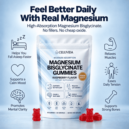 Pure Magnesium Bisglycinate Gummies — End the 3 AM Wake Ups. Sleep Through the Night