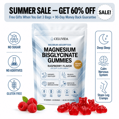 Pure Magnesium Bisglycinate Gummies — For Fibromyalgia Pain, Stiffness & Sleep